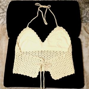 💥Crochet halter crop top